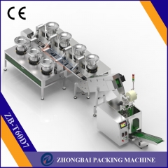 Counting Packing Machine with Seven Bowls Chain Conveyor