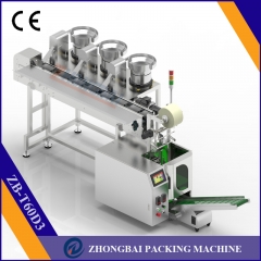 Counting Packing Machine with Three Bowls Chain Conveyor