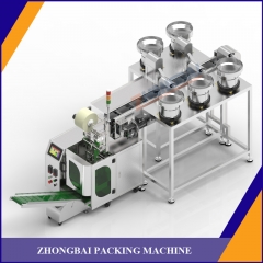 Counting Packing Machine with Five Bowls Chain Conveyor